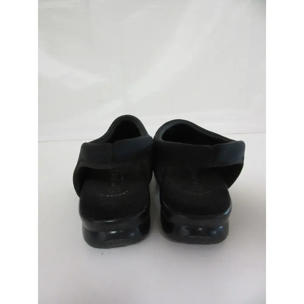 FLEXUS Spring Step Black 40 Flexia Slingback Comfort Cushioned Lounge Shoes-JB2
